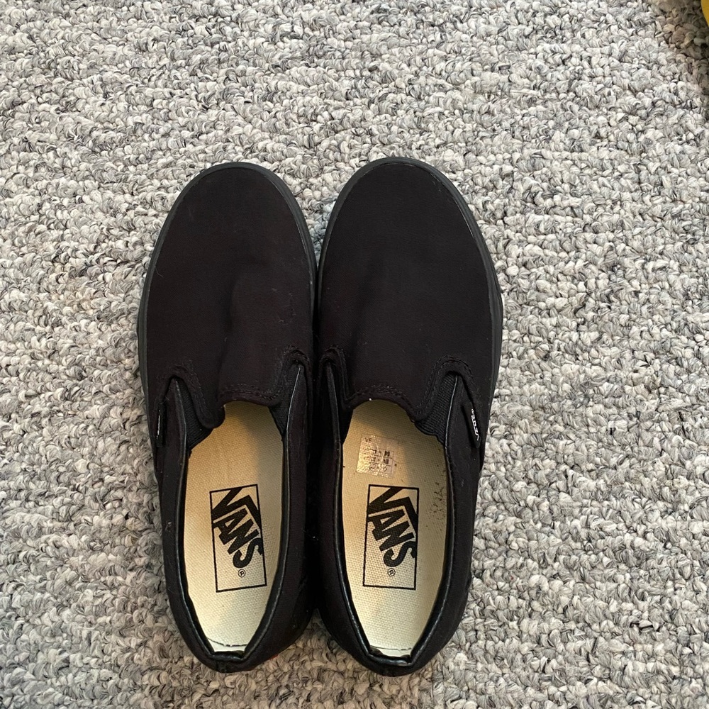 Black Van Slip Ons
